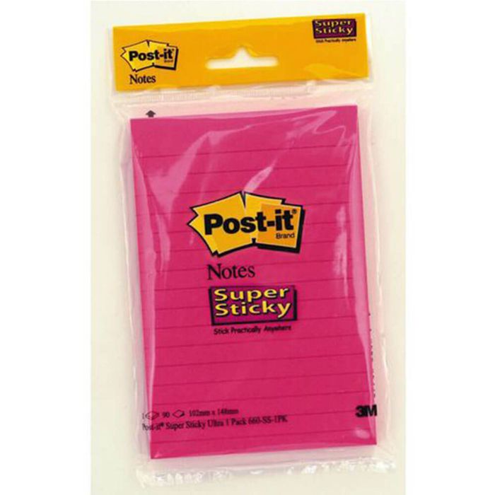 Post-it Super Sticky Lined Notes (90 Sheets) (102x148mm)