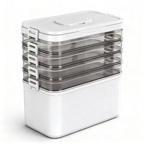 Artiss 5 Tier Portable Storage Box Plastic Clear