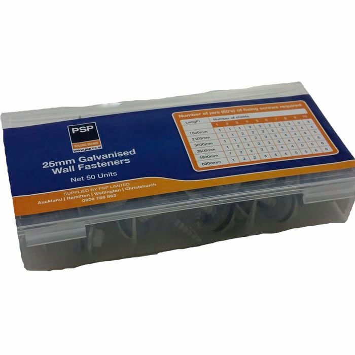Suntuf Diffused Skylighting Wall Fasteners Steel/timber 50pk