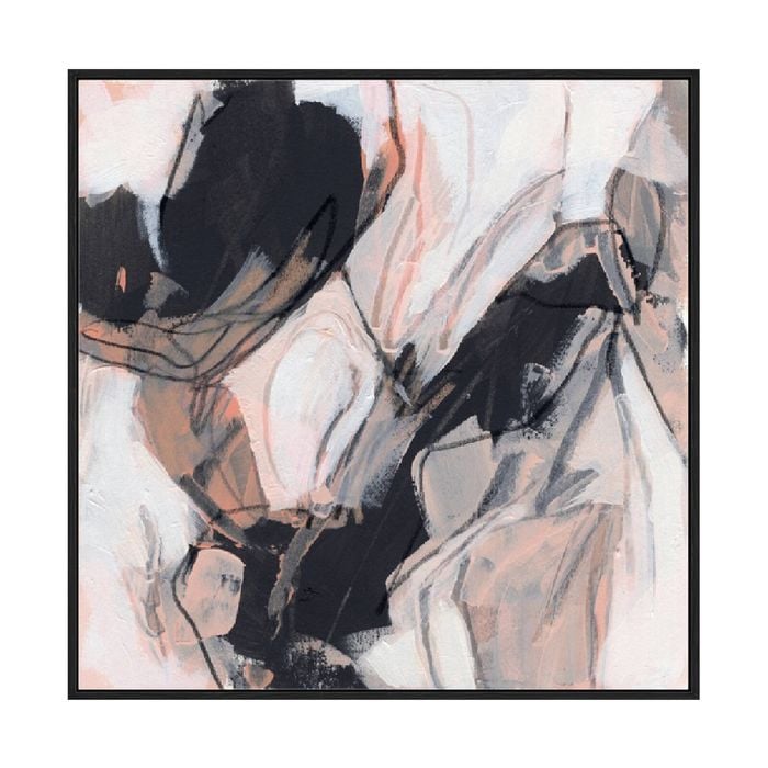 Artey | Tangerine Tango II - Framed Canvas - Black Frame - 140 x 140cm
