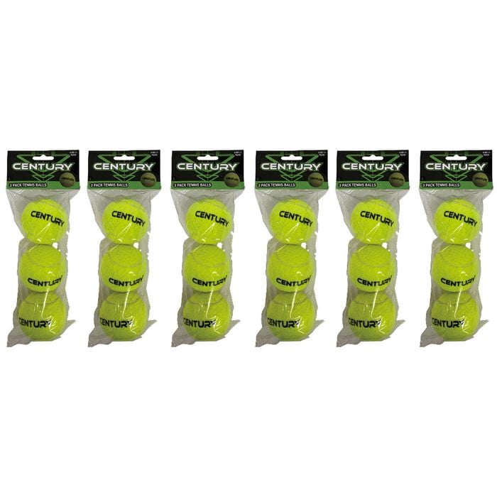 6x 3PK Century Tennis Balls Practice/Training Sports Green 3y+