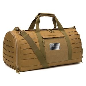 NNEOBA 40L Tactical Sport Gym Duffle Bag Travel Training Bag Khaki