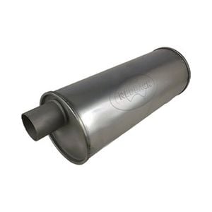 Redback 2" Triple Flow Muffler Offset/offset - 6" Round, 22" Long, Aluminised Steel