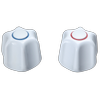 Shaw & Mason White PVC Star Style Handles - Pair