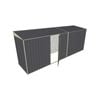 Build-A-Shed 1.2 x 5.2 x 2.0m Skillion Single Hinged Side Door Shed - Grey