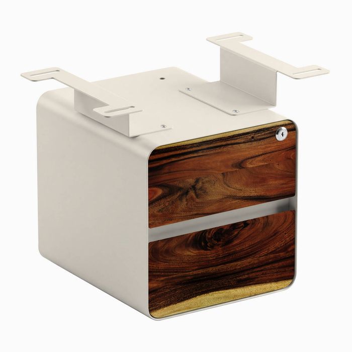 Desky Minimal Under Desk Cabinet Wheat Frame
