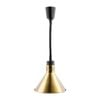 Apuro Conical Retractable Heat Lamp Shade Pale Gold Finish 216mm Commercial Food Warmer