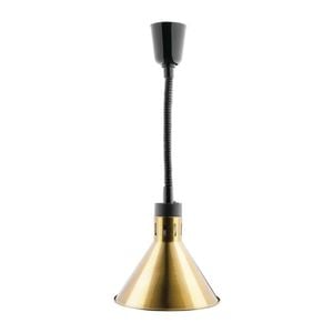 Apuro Conical Retractable Heat Lamp Shade Pale Gold Finish 216mm Commercial Food Warmer