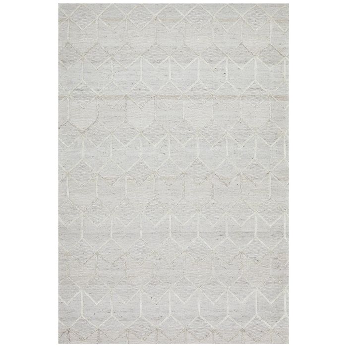 The Rug Connection Views 5055 Silver 400x300cm - Extra Extra Large Hand Loomed Wool Indoor Floor Rug