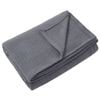 Jason Size Single/Double Bed 200x240cm Cotton Basketweave Pattern Blanket Grey