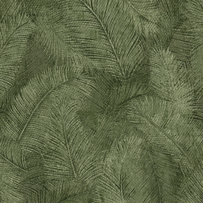 Grandeco 53cm x 10.05m Dark Green Leaf Wallpaper