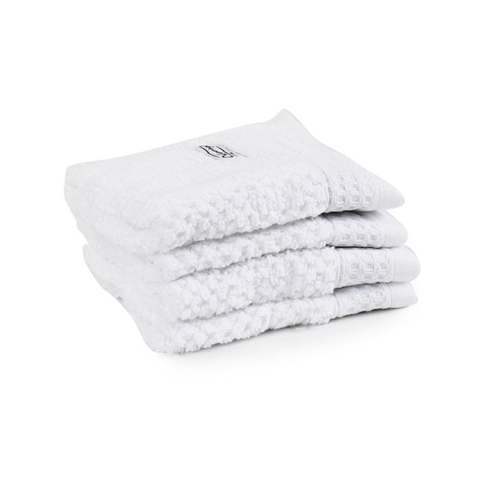 4pc Onkaparinga 30x30cm Avalon Face Washer 550GSM White