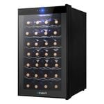 Devanti Black 28 Bottle Wine Cooler Fridge