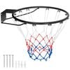 Costway 38cm Basketball Goal Rim Replacement Wall Mounted Hoop Black