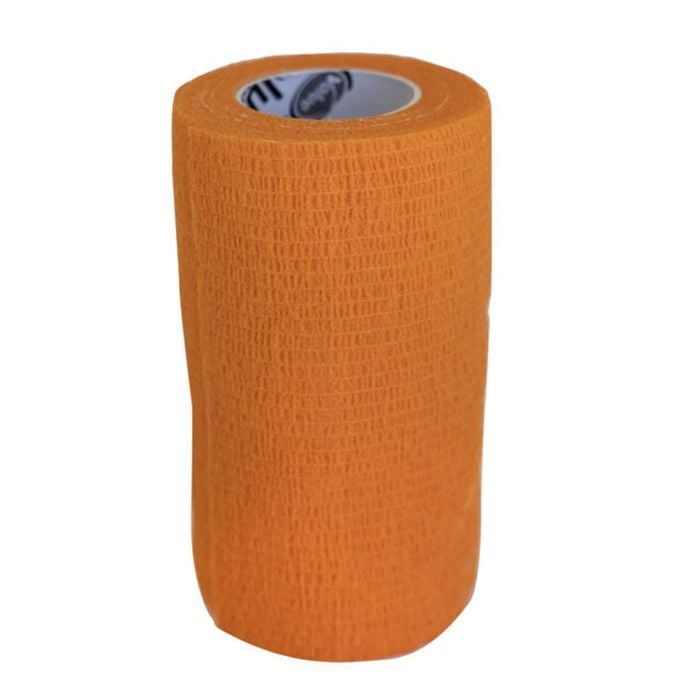 Valuwrap Breathable Cohesive Bandage For Dogs Cats & Horses Orange 10cm