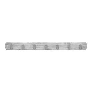 Mode 7 Brushed Nickel Hooks On White Wash Board Key Rack