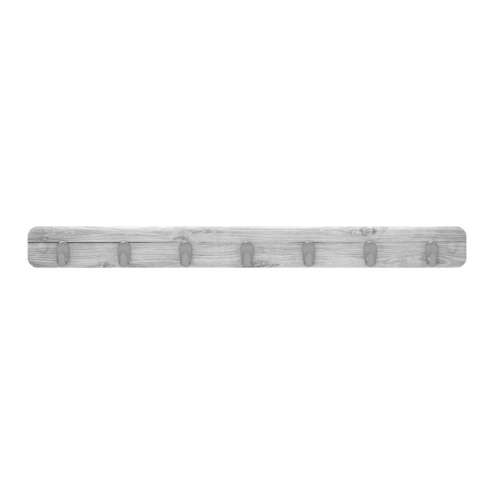 Mode 7 Brushed Nickel Hooks On White Wash Board Key Rack