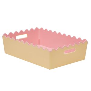 Stakt 4.2L Yellow/Pink Two Tone Medium Scallop Storage Basket
