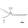Spartan 52" (1320mm) DC Smart Ceiling Fan with LED Light and Remote Control | White