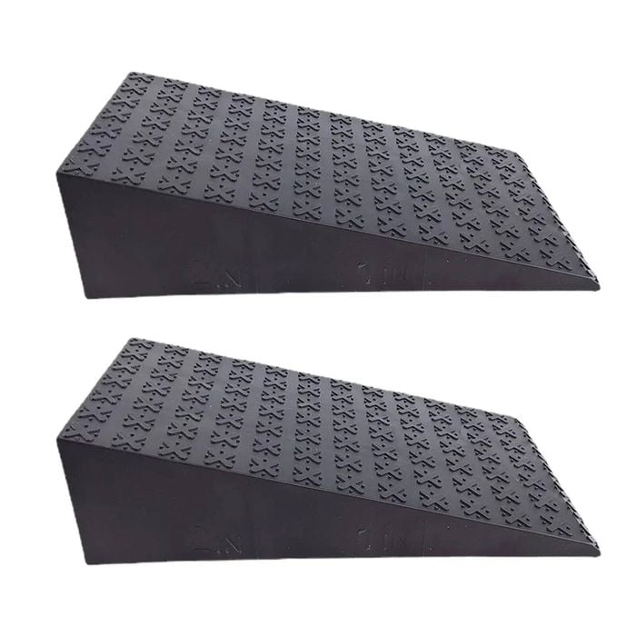 NNETM 2PCS Squat Wedge Heel & Calf Stretcher Board (Black)
