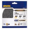 Irwin 150mm Mixed 40 80 120 240 Grit Orbital Sanding Disc - 5 Pack