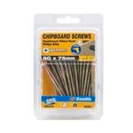 Zenith 8G x 75mm Countersunk Rib Head Chipboard Screws - 50 Pack