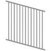 ProtectorAl 0350-1200W x 1200H Palladium Silver Flat Top Square Picket Pool Fence Panel Raked Up to 15º