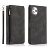 Flip Leather Case Wallet Card Slot Cover - For Apple iPhone 13 Pro (Black)