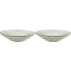 2PK LVD Glass Dish Decorative Home/Dining Tableware Large Moss/Gold