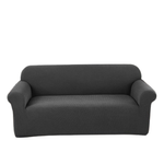 LushCovers Stretchable Water-Repellent Sofa Pet Protect Elastic Lounge Couch Cover - 4 Seater - Carbon Grey