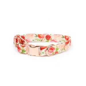 Holly & Co Holly Floral Small Red Premium Velvet Dog Collar