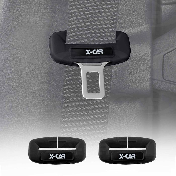 Seatbelt Buckle Silicone Protective Covers For Car Seat Belt Protector Universal Anti-scratch Interior Small Size Set Of 2