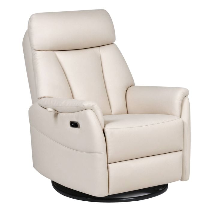 Advwin Recliner Chair Rocking Sofa Couch Rotatable Lounge Armchair Beige