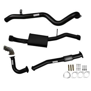 Ignite Exhausts Turbo Back For Nissan Gu Patrol 4.2l Leaf Spring Ute 3" Dump Pipe & Muffler Black Aluminised Steel