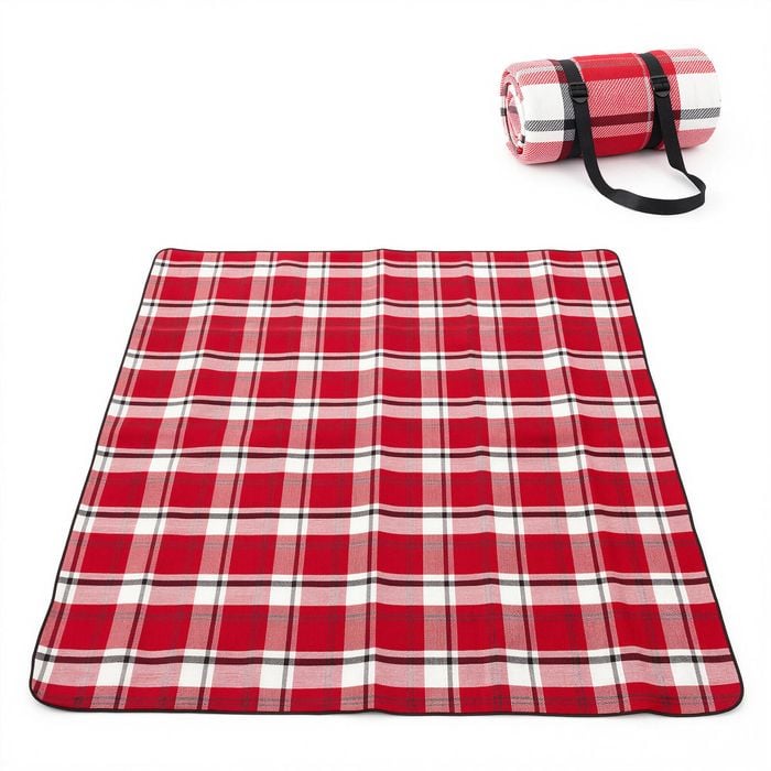 ADIVO Premium Picnic Rug Waterproof Sandproof Camping Beach Blanket 3Mx2M-Red