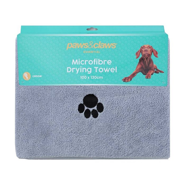 Paws And Claws Absorbent Microfibre Pet Dog/Cat Drying Towel Large 100x130cm