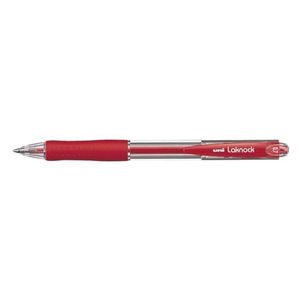 Uni Laknock Retractable Ballpoint Pen 12pcs (Broad) (Red)