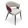 P&p Burgundy Red Upholstered Dining Chair Crocodile Back Luxury Kitchen Seat
