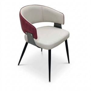 P&p Burgundy Red Upholstered Dining Chair Crocodile Back Luxury Kitchen Seat