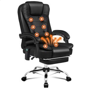 ALFORDSON Office Chair Massage Heated Black
