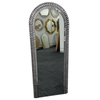 Best World 200cm x 100cm Silver Diamond Water Drop Arch Mirror