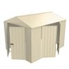 Build-a-Shed 2.3 x 3.0 x 2.3m Gable Double Hinged Side Doors Shed - Cream