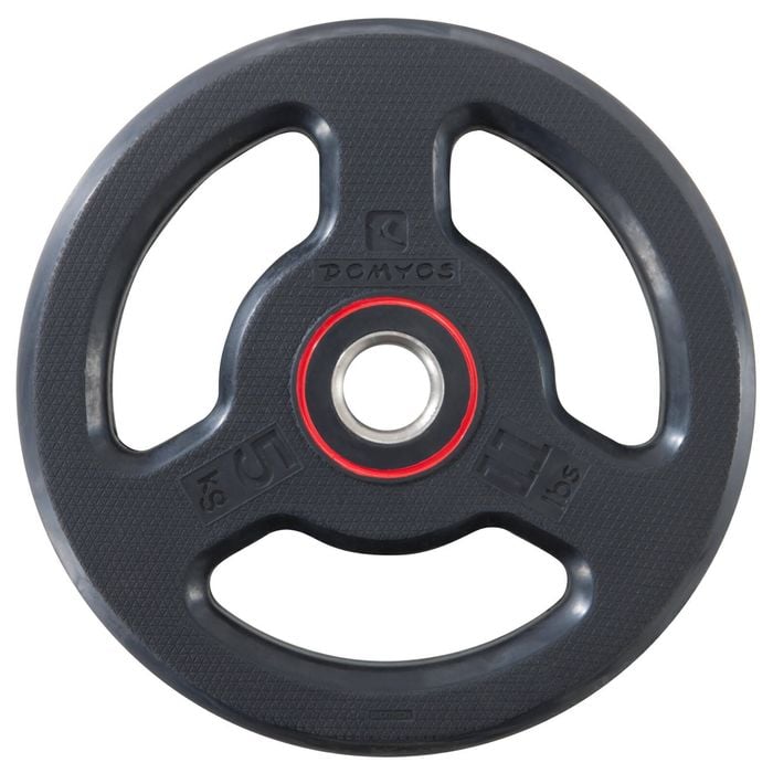 Decathlon - Rubber Weight Disc With Handles 28Mm 5Kg - 5 Kg