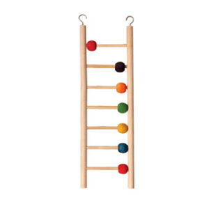 Avi One Bird Toy Wooden Ladder 7 Rung W/beads (22908)