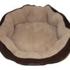 YES4PETS Washable Brown Fleece Dog Cat Bed-Medium