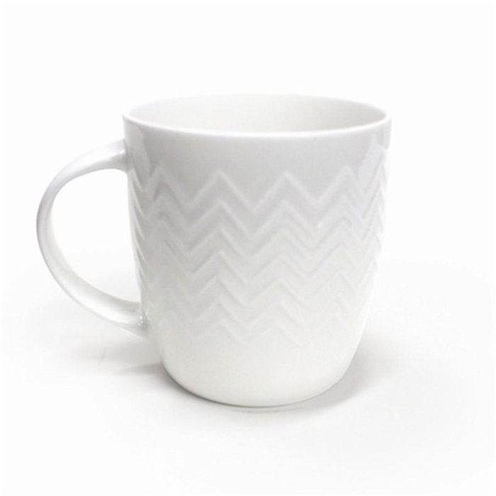 Bianco Zig Zag Textured Mug 350ml Alex Liddy