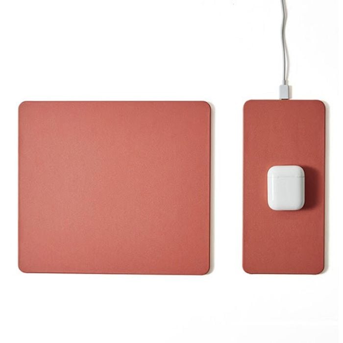 Pout Hands 3 Split 2-in-1 Detachable 15W Fast Wireless Charging Mouse Pad - Rose Beige