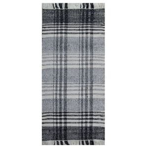 Handwoven Dhurrie Rug-Legend 6361-Ivory Charcoal-80x150cm