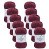 10pk Malli Super Blend Basic Crochet Knitting Yarn 8ply 100g 16x9cm Mahogany