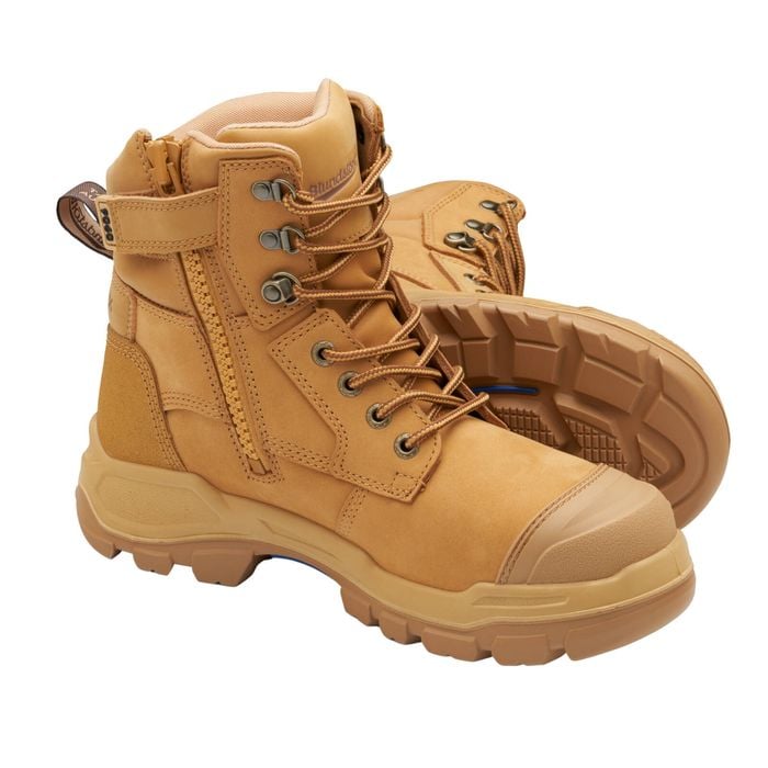 Blundstone Unisex Wheat RotoFlex 9060 Zip Side Safety Boot - UK Size 10